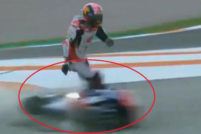 Wypadek na Moto GP w Valencii