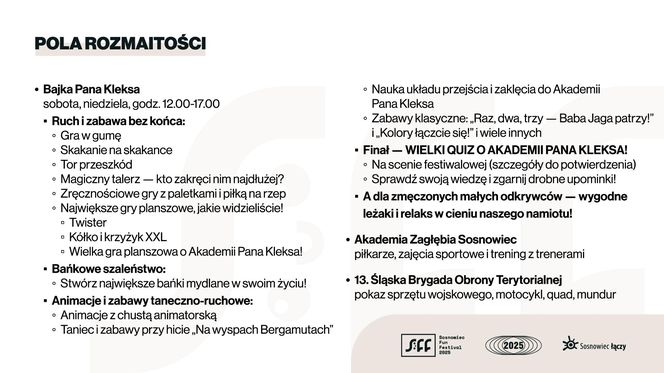 Dni Sosnowca 2025. Szczegółowy program wydarzeń