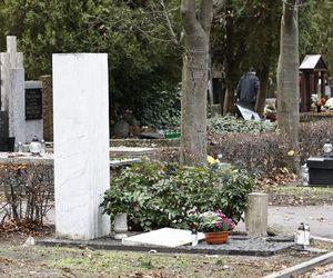 Tak wyglądają groby Zapasiewicza, Tyma, Kołaczkowskiej, Stoparczyk