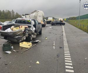 Karambol pięciu aut na A1 pod Częstochową! Są ranni