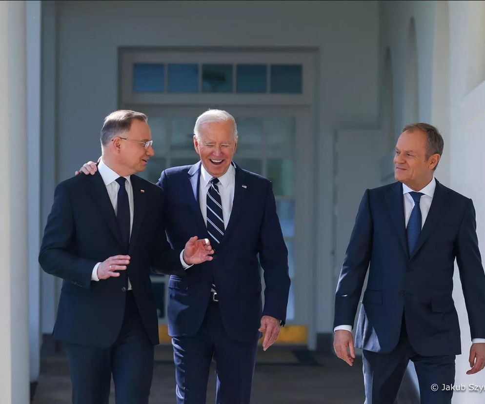 Andrzej Duda i Donald Tusk w Białym Domu