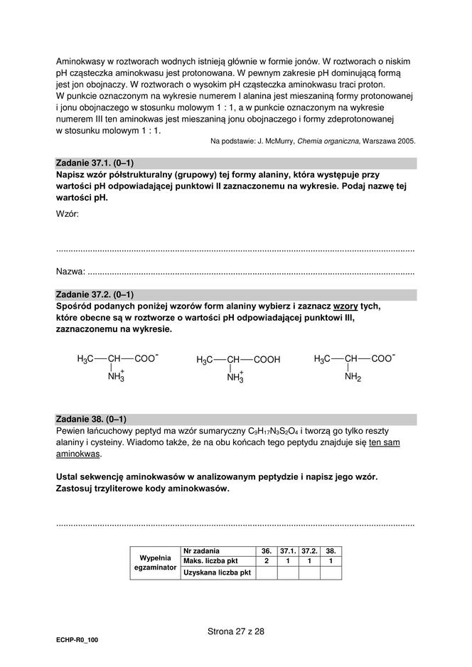 Matura 2023: chemia formuła 2015