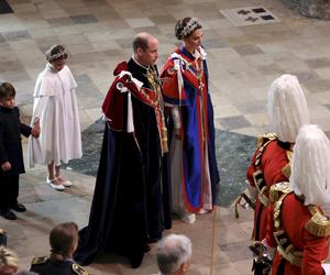 Księżniczka Charlotte i książę Louis na koronacji króla Karola III