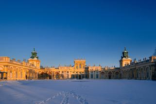 Pałac w Wilanowie zimą