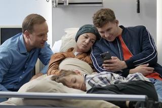 Pierwsza miłość po wakacjach. Kinga (Aleksandra Zienkiewicz), Tomek (Oskar Wojciechowski), Maciek (Yan Polovnikov), Janek (Maciej Mikołajczyk)