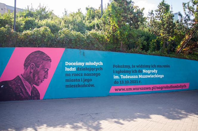 Mural z Tadeuszem Mazowieckim