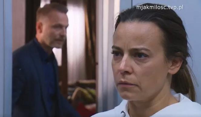 M jak miłość odc. 1677. Magda (Anna Mucha), Andrzej Budzyński (Krystian Wieczorek)