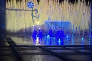 Inauguracyjny pokaz rzeszowskiej fontanny multimedialnej 