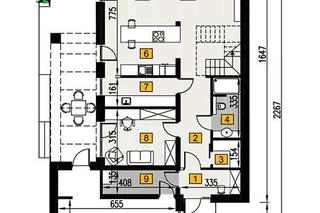 A102cG2 Dom z klimatem wariant V - wizualizacje, plany, rysunek, imponujące aranżacje
