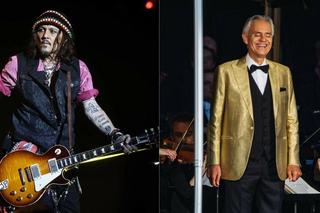 Johnny Depp na jednej scenie z Andreą Bocellim. Oddali hołd legendarnemu Jeffowi Beckowi