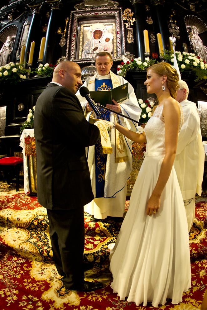 Marcin Najman i Julita Najman na ślubie