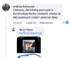 Dom we wsi Wyryki zniszczony przez burzę, a nie drona? Bzdura!
