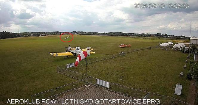 Groźna sytuacja na lotnisku w Gotartowicach. Pilot zahaczył o płytę lotniska