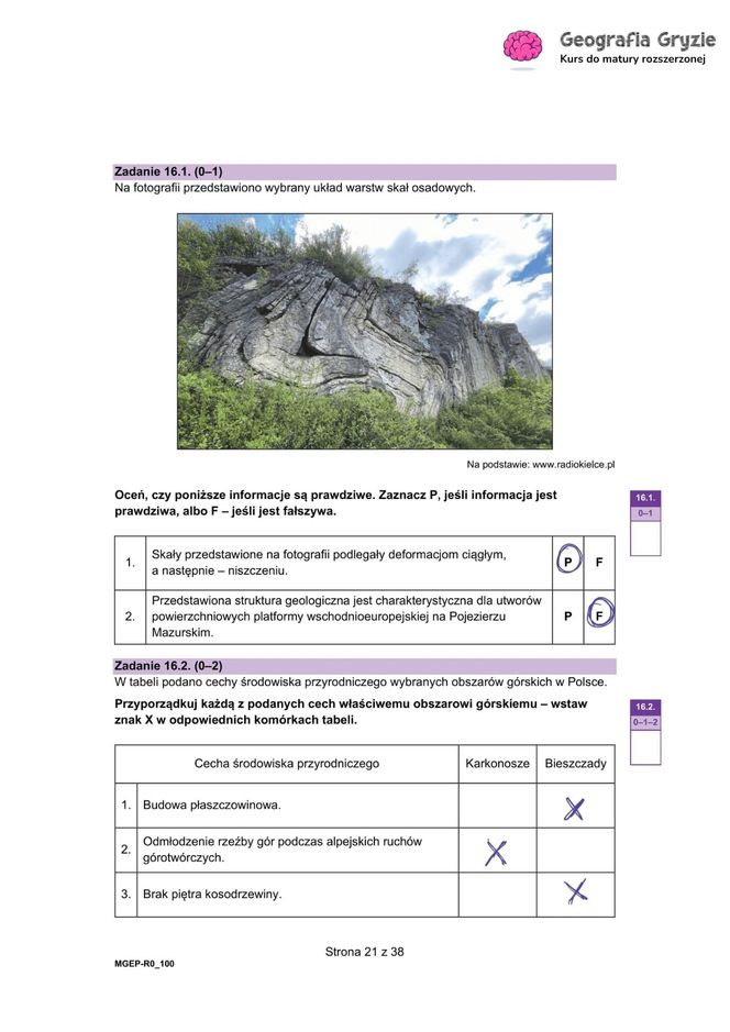 Matura próbna 2024 - geografia