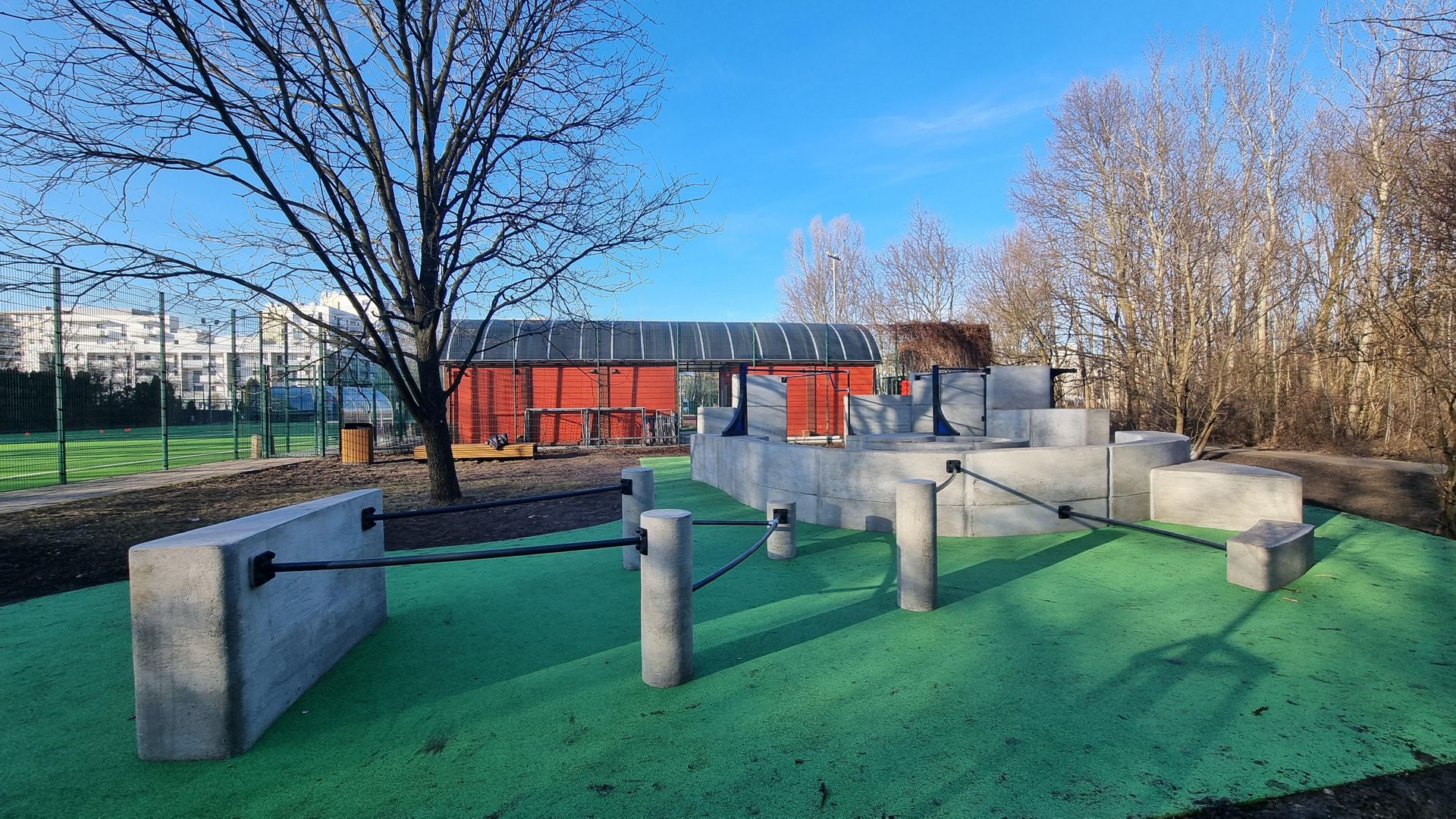 Flowpark do parkouru z drukowanego betonu 3D – Warszawa Ursynów