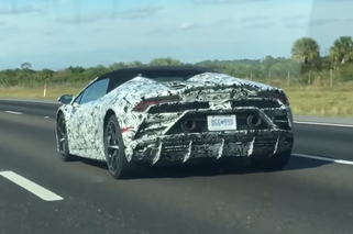 Lamborghini Huracan EVO w wersji Spyder pojawiło się na drogach - WIDEO