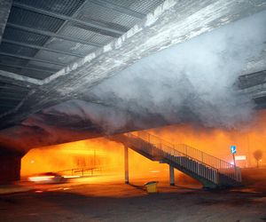 Pożar Mostu Łazienkowskiego 14.02.2015