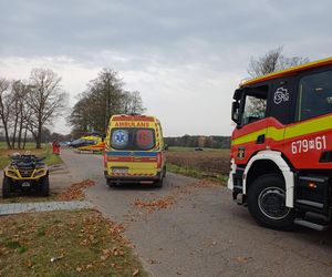 Kierowca quada wylądował w szpitalu po zderzeniu z innym quadem