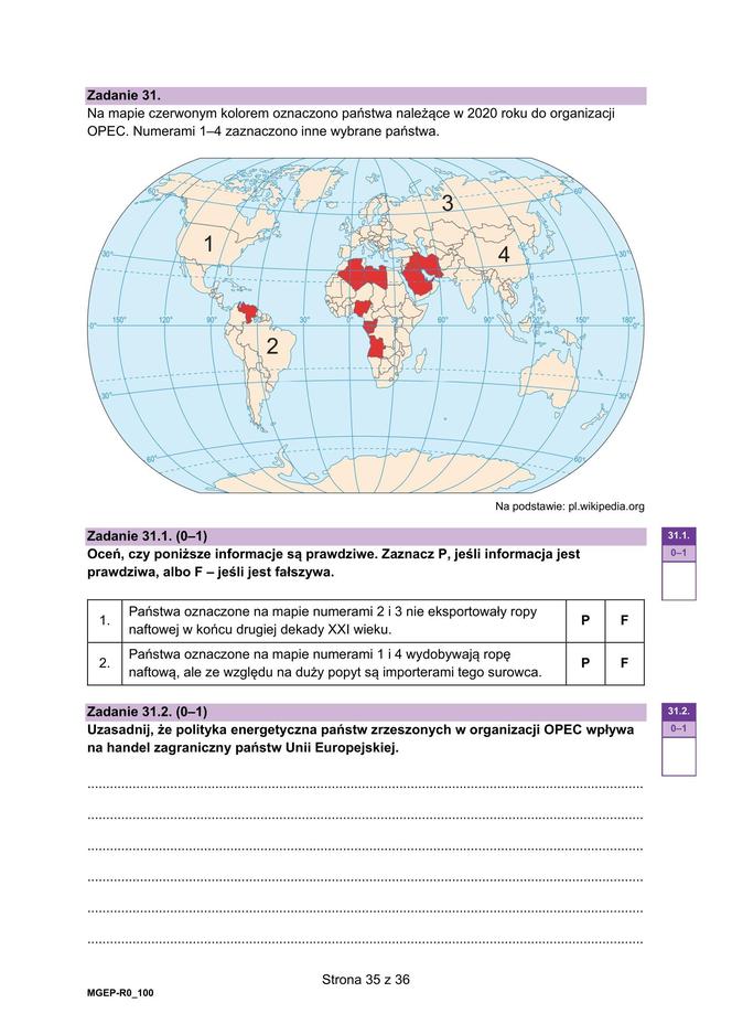 Matura 2024: geografia rozszerzona. ARKUSZ FORMUŁA 2023