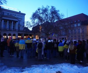 Manifestacja w trzecią rocznicę wybuchu wojny w Ukrainie