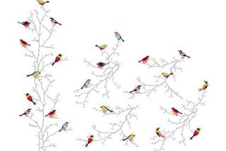 Odnawiamy komodę: malowane ptaki na prostej komodzie