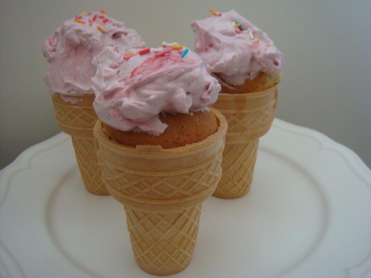 Muffiny w wafelkach do lodów