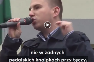 print screen z wideo gdzie Andruszkiewicz przedstawia swoje poglądy