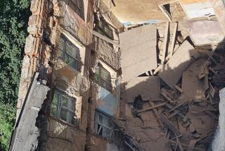 Zawalona kamienica przy ul. Głowackiego w Łodzi 