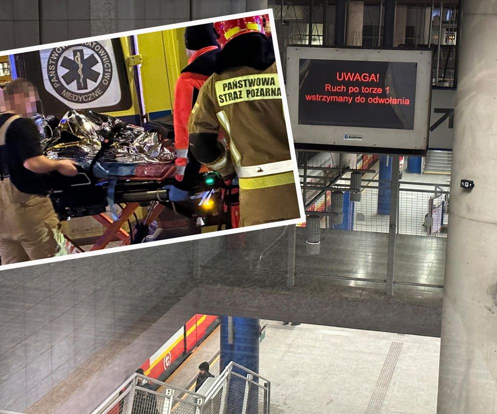 Wypadek na stacji metra. Jedna osoba znalazła się pod pociągiem