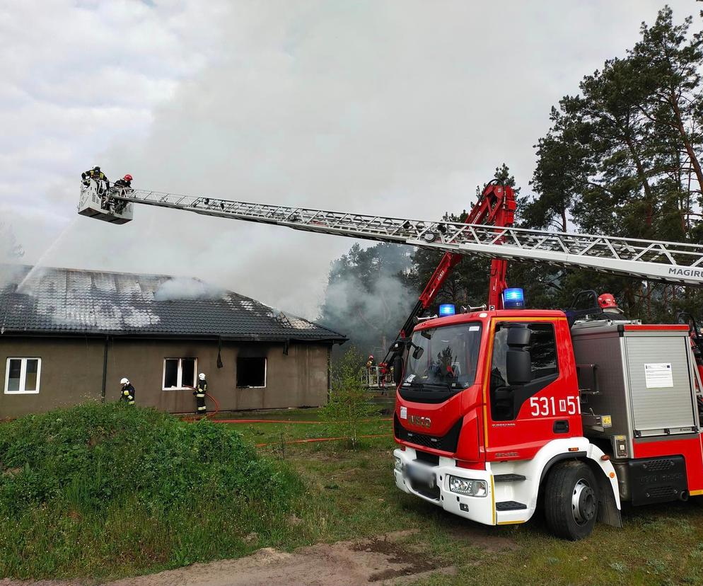 Pożar stolarni pod Nasielskiem