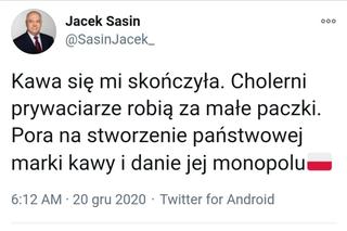 Fałszywe konto Jacka Sasina