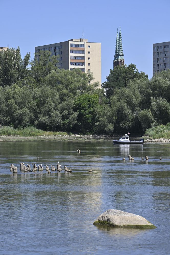 Niski stan wody w Wiśle