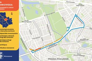 Objazd zamniętej drogi dla rowerów