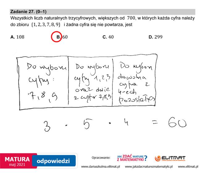 Matura 2021, matematyka poziom podstawowy. Odpowiedzi eksperta