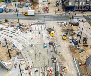 Budowa tramwaju na Rakowieckiej w Warszawie