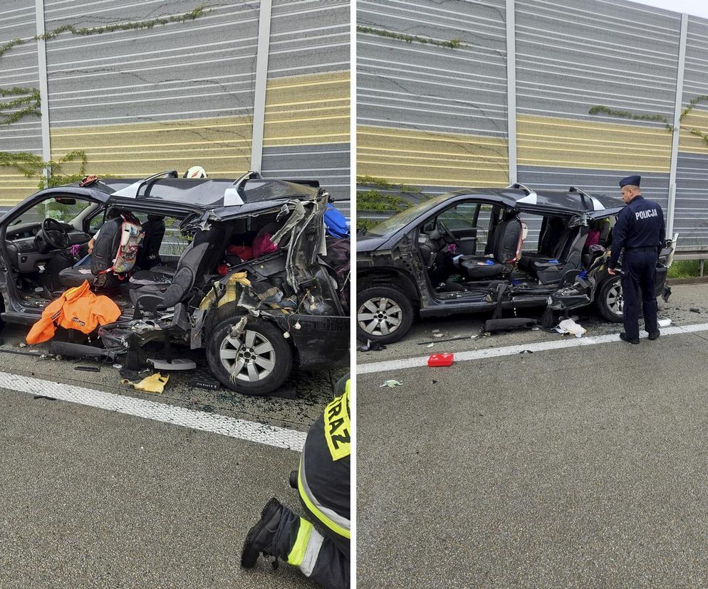 Wypadek w Hucie Szklanej pod Sieradzem na trasie S8.