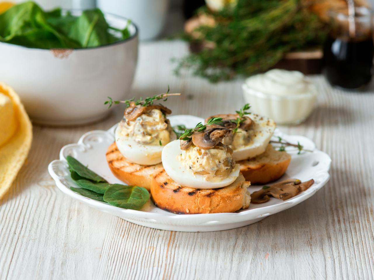 Jajka faszerowane grzybami, jak w Kuchennych Rewolucjach [Okrąglak, Sosnowiec] 