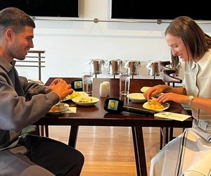 Iga Świątek i Carlos Alcaraz na lunchu