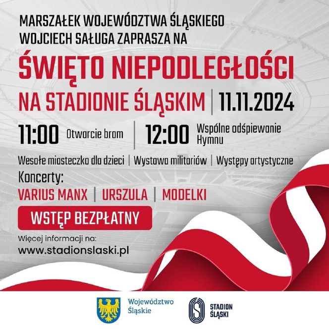 Narodowe Święto Niepodległości w Chorzowie. Miejskie uroczystości, koncert i turniej sportowy