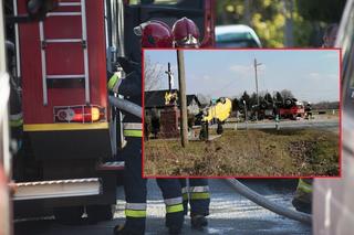 Groźny wypadek w Łódzkiem! Jechali do pożaru, doszło do zderzenia. Wśród rannych są strażacy