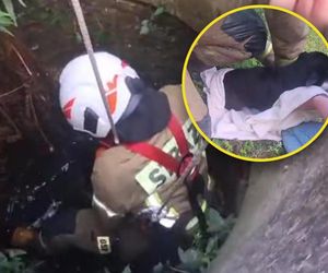 Pies wpadł do głębokiej studni. Na pomoc ruszyli strażacy