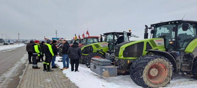 Rolnicy w Wejherowie. Protest na drodze krajowej nr 6