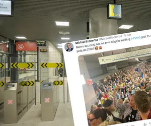 Bramki w warszawskim metrze do likwidacji? Ludzie ledwo zmieścili się na peronie