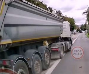 Szaleńczy rajd ciężarówki w Oławie. Internauci w szoku  [WIDEO]