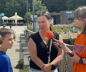 Wakacyjny patrol Eska Summer City na olsztyńskiej Plaży Miejskiej