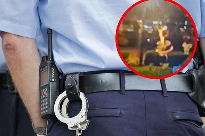 Chojrak wskoczył na fontannę, która się złamała. Jastrzębska policja szuka sprawcy, który uciekał w popłochu