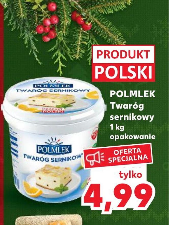 Twaróg sernikowy Polmlek 4,99 zł/1 kg  