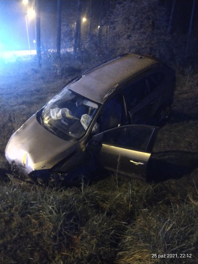 Wypadek na trasie Olkusz-Witeradow. Silnik wyleciał z auta! [ZDJĘCIA]