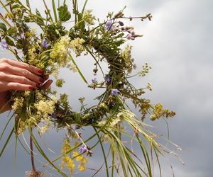 Wianek z polnych kwiatów i ziół