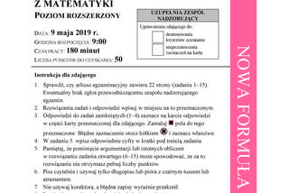 Matura 2019 matematyka p.rozszerzony